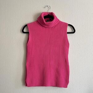 ✨SOLD✨ Gap Ribbed Turtleneck Sleeveless Pink Sweater